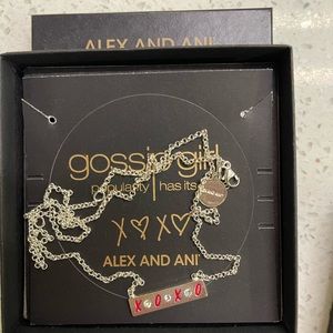 Alex and Ani Gossip Girl xoxo Necklace and Bracelet